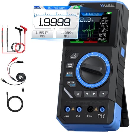 Digitale Multimeter 3IN1 met Oscilloscoop en DDS Generator - 19999 Counts, 1MHz Bandbreedte, 5MSa/s Sample Rate