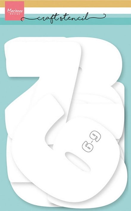 Craft stencil, Numbers 12 cm