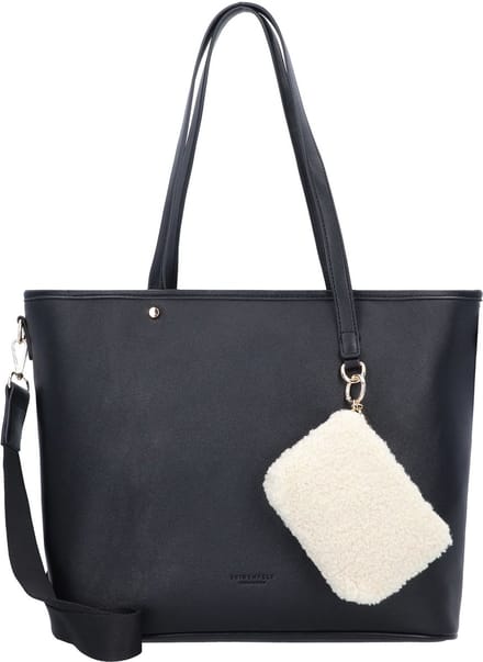 SEIDENFELT MANUFAKTUR Utensil zak Lemvig Shopper Black / Gold Zwart