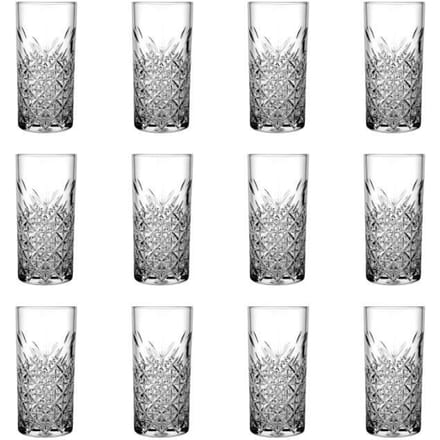 Longdrinkglas - ICH-ZAPFE.DE - Tijdloos - 12 stuks - Plat glas - 295 ml
