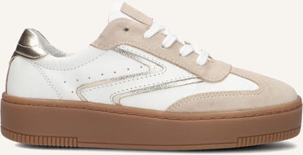 Wysh Dasha Sneakers Meisjes - Leren Sneaker - Beige - Maat 31