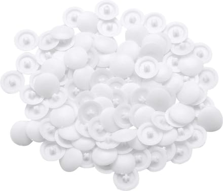 WiseGoods Luxe Plastic Schroef Cover Set - Doppenset - Dop Meubels - Afdekdopjes Schroeven - Accessoires - Klussen - 17mm - Wit