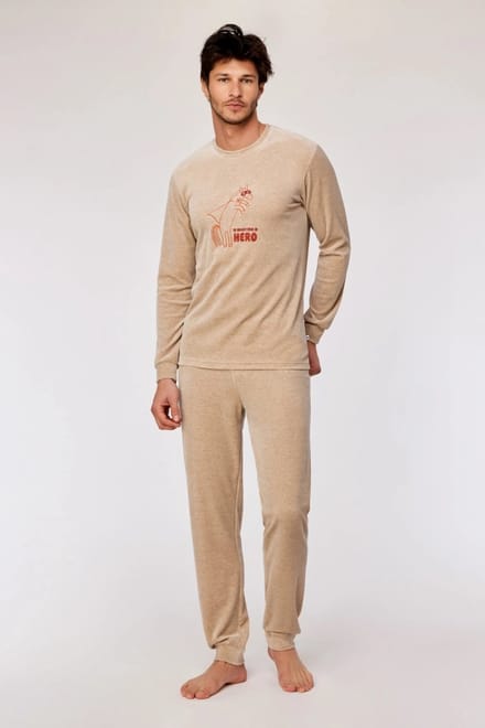 Woody pyjama unisex - pony - beige - 252-10-PLC-V/227 - XL