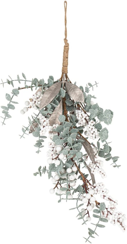 ARTYFETES - Kerst eucalyptus takkenslinger met iriserende glitters, 56 cm