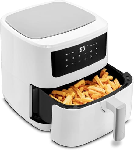 Zyrex® Mini airfryer - Airfryer - Airfryer klein - Wit - ‎ ‎40cm x 33cm x 33 cm