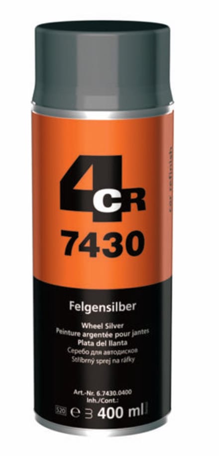 4CR - Velgenspray - 7430 - Aluminium zilver metallic - 400 ml