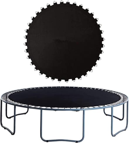 Vervangende springmat - Trampoline mat - Buiten spelen - UV-bestendig materiaal - 43 m diameter - Zwart