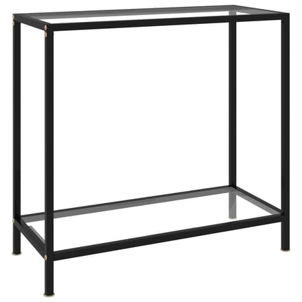 vidaXL - Wandtafel - 80x35x75 - cm - gehard - glas - transparant