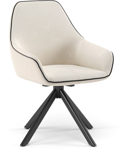 Vicco Eleganza Eetkamerstoel – 60 x 89 cm Beige