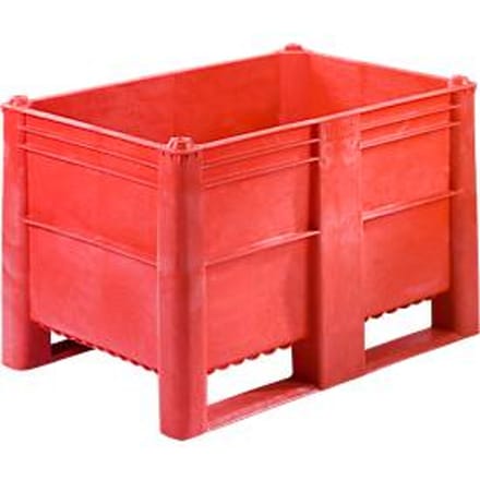 Palletbox, gesloten, 500 l, rood