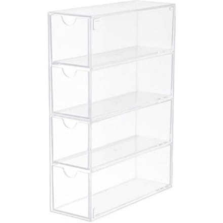4 Laden Opbergdoos voor Brillen Transparant Acryl Stapelbare Zonnebril Display Houder white