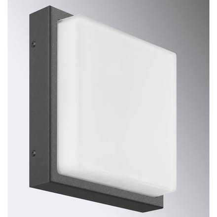 LCD Buitenwandlamp Ernest, grafiet, 25 x 25 cm, E27, roestvrij staal