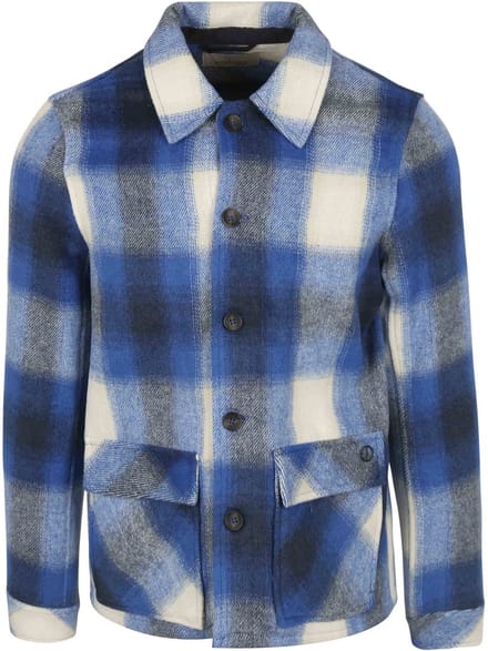 Dstrezzed Overshirt Ruit Donkerblauw (navy) - Maat L - Heren