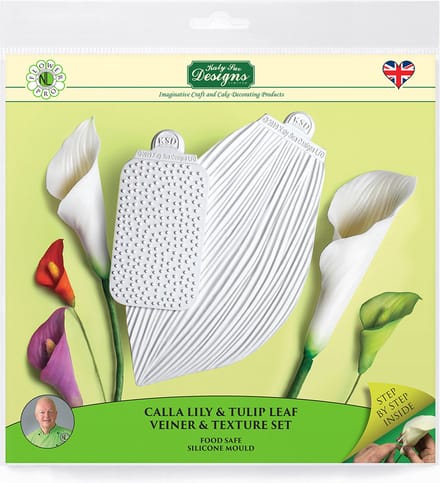 Katy Sue Siliconen Mal Calla Lelie & Tulpblad Vein & Textuurset