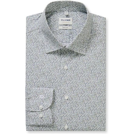 Slim fit Zakelijk Hemd in All-over look met Kentkraag