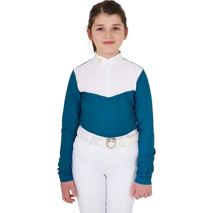 Ritssluiting lange mouwen wedstrijd polo voor meisjes Equestro