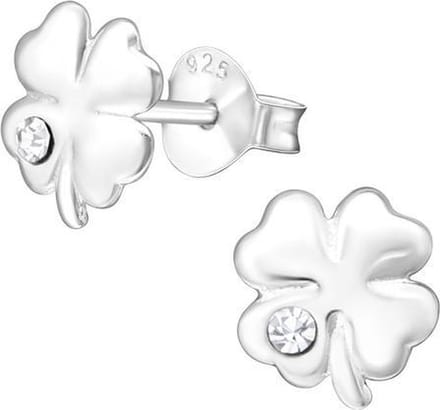Montebello Oorbellen Blessen - 925 Zilver E-Coating - Klaver - 8x7mm