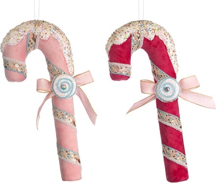 Goodwill - Kerstdecoratie/candy - zuurstokken (set van 2 stuks) - 36 cm