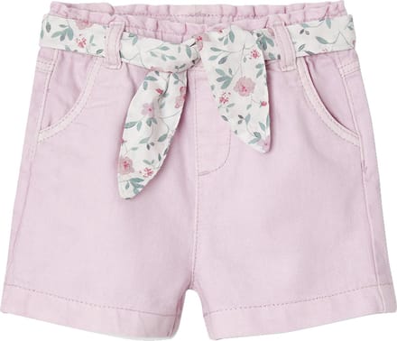 Vertbaudet Babyshort met gebloemde riem
