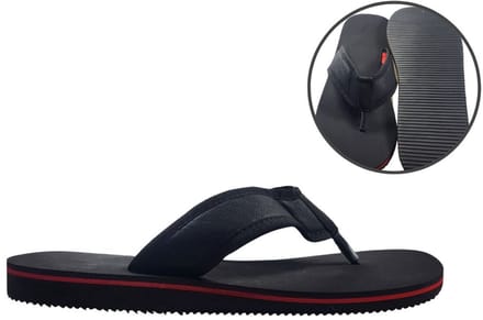 Stravers Beach Slippers Heren Grote Maten Slippers Zwart Maat 48