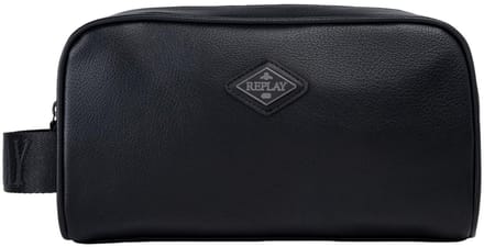 REPLAY toilettas Washbag Black zwart