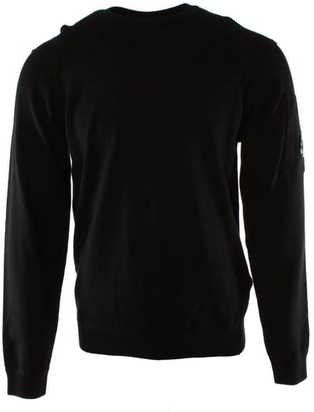 Crew Neck Goggle Sweatshirt - Black Sweaters
