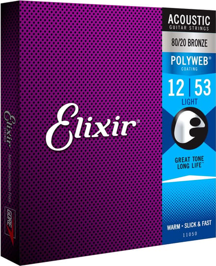 Elixir 11050 Polyweb Bronze Snaren voor Akoestische Gitaar (12-53)