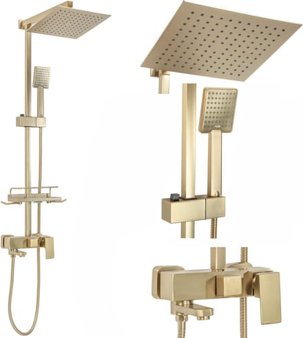 Rea Jack Regendouche Geborsteld Goud 102cm