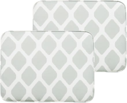 FIJI - Tuinkussen set van 2 - Wit/Mintgroen - 29 x 38 cm - Polyester