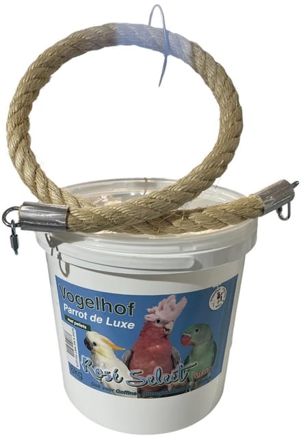 rose select 6 kg MET Pellets en sisal touw van 1 meter 25 mm dikte
