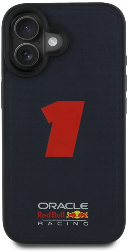 Red Bull Racing iPhone 16 backcover hoesje - Magsafe- 3D Rubber- Number 1 -Navy- max verstappen