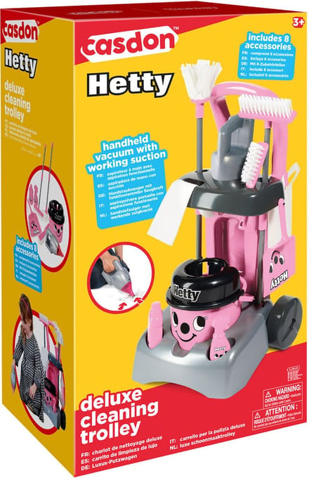 Casdon schoonmaak trolley Hetty deluxe speelset speelgoed schoonmaken.