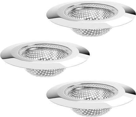RVS Douche en Badafvoer Haarvanger, Set van 3, Effectieve Afvoerfilter voor Badkamer en Keuken