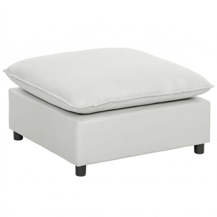 HOMCOM Voetenbank - Linnen (60% katoen, 40% polyester), multiplex - 75 x 75 x 40 cm - Grijs