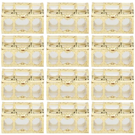 12 stuks Holle Snoepdoos Chocolade Container Ornament Cadeaupot Decoratie voor Bruiloftsfeest Goud 7cm white