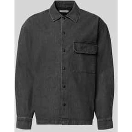 relaxed fit overhemdjack met borstzak model 'David'