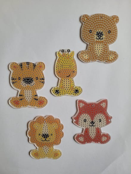 Diamond painting sleutelhangers diertjes (5 stuks) dubbelzijdig te beplakken