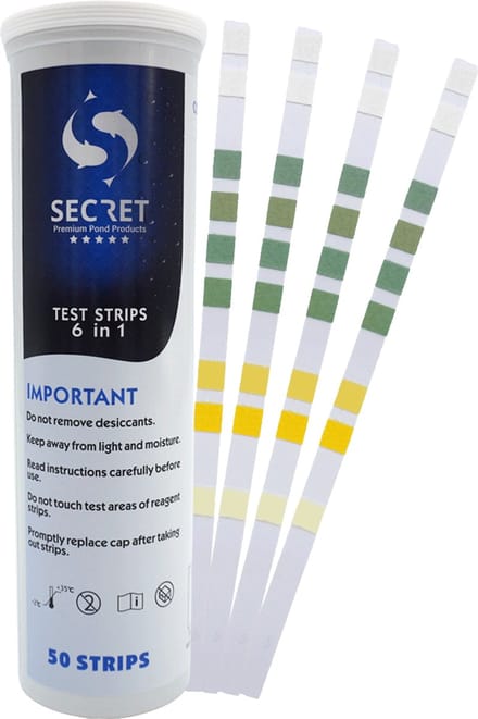 Secret Teststrips 6 in 1 | 50 stuks | Vijverwater testen