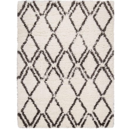 Hoogpolig tapijt Mahara beige 80x150 cm