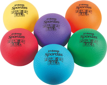 Spordas Poly-pg Ballen | Set van 6 stuks - Ø 17.8 cm