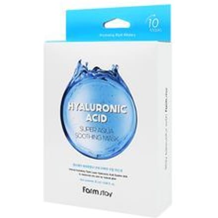 Farm Stay Hyaluronic Acid Super Aqua Soothing Mask Set 10ea AUTHENTIC STORE white