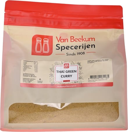 Van Beekum Specerijen - Thai Green Curry Kruiden - 1 KG (hersluitbare stazak)