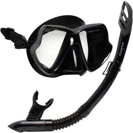 Atlantis Java Combo - Snorkelset - Duikbril - Snorkel - Volwassenen - Zwart/Zilver