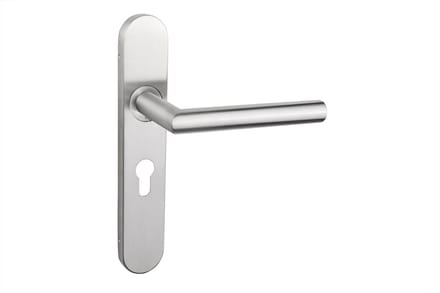 Lavuzo deurkruk Mantua RVS met afgerond schild PC55 | Per set | Deurklink met schild