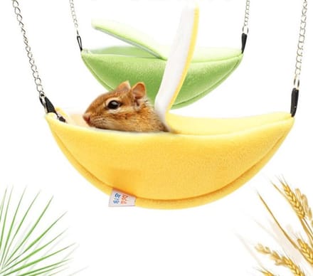 Nixnix® - Hamster hangmat banaan - Premium Hamster Huisje - Knaagdier