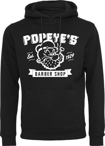 Merchcode Popeye - Popeye Barber Shop Hoodie/trui - L - Zwart