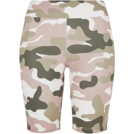 Urban Classics - High Waist Camo Tech Korte cycle broek - S - Multicolours