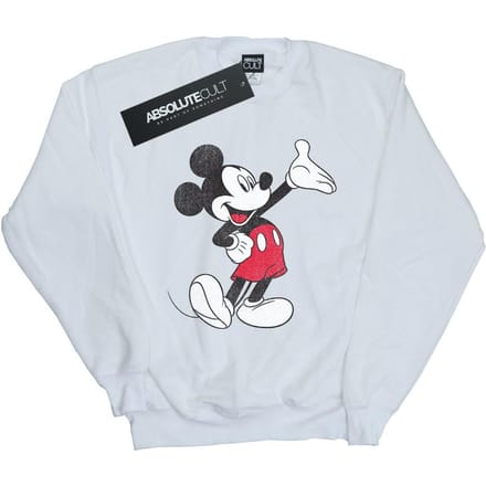 Disney Heren Traditioneel Golf Mickey Mouse Sweatshirt (Wit)