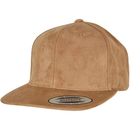 Flexfit - Suede Leather Snapback khaki one size Snapback Pet - Bruin