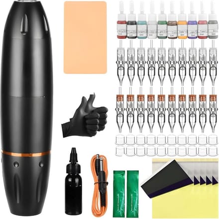 Tattoo Machine - Tattoo Inkt Set - Tattoo Machines voor Starters - Complete Tattoo Kit- 61 Delig